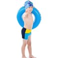 thumbnail image 2 of 2 Pcs Swimming Cap Elastic Protective Cartoon Pattern Bathing Cap Swimming Hat for Baby Kids Boys Children, 2 of 7