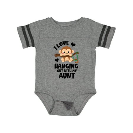 

Inktastic Monkey I Love Hanging out with My Aunt Gift Baby Boy or Baby Girl Bodysuit