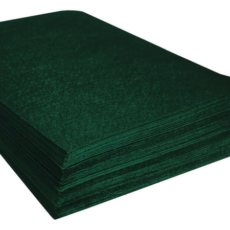 CalCastle Craft 24 pcs Acrylic Craft Felt Sheet 9 X 12 for Crafting School and DIY Projects (Hunter Green)