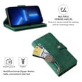 thumbnail image 3 of Decase iPhone 12 Pro Max 6.7 Wallet Phone Case,Soft PU Leather Magnetic Clasp Purse Folio Flip Cover with Zipper Pocket Wristband Strap for Women Men,for iPhone 12 Pro Max,green, 3 of 7