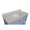 thumbnail image 6 of Beverly 48" Bathroom Vanity with Powder Blue Cabinet and Carrara Marble Top, 6 of 6