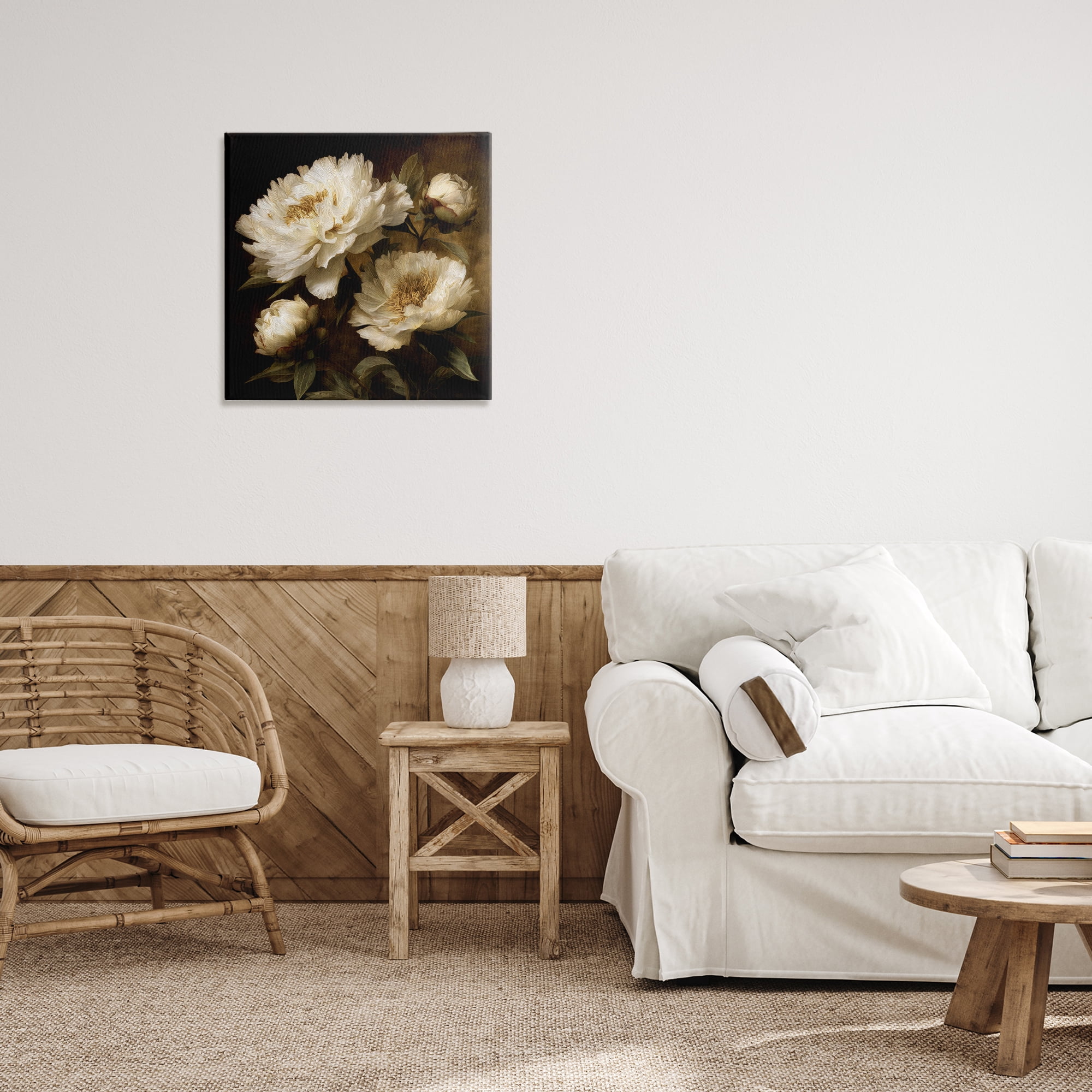 Stupell Industries Dreamy Vintage Peony Elegance Canvas Wall Art, design by Petal Prints Design