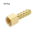 thumbnail image 3 of 10 Pack Brass Hose Barb Fitting, 1/4" Bard x 1/8" NPT Female Hose Connector, 3 of 6
