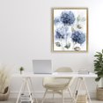 thumbnail image 2 of Stupell Industries Blue Hydrangea Breeze Gold Framed Floater Canvas Wall Art design by Nan, 31 x 25, 2 of 9