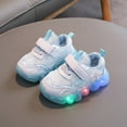 thumbnail image 2 of Futezty Toddler Shoes Children Sneakers,Luminous Kids Girls Light Sport Children LED Shoes Baby Shoes(Blue,10.5 Little Kids), 2 of 5