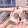 thumbnail image 2 of Compatible with iPhone 13 Pro Max Mirror Case Pearl Bow Diamond Round Makeup Mirror for Women Girls Slim Soft Flexible TPU Protective Cover Case for iPhone 13 Pro Max, 6.7 Inch Green, 2 of 6
