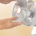 thumbnail image 4 of Ventilador con Clip de 6 Pulgadas, Recargable por USB, Fuerte Energía Eólica, Miniventilador Portátil Silencioso para Oficina y Escritorio, Rosa, 4 of 10