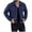 Navy, variant on Mens Outerwear Jacket Cropped Work Shirt Jackets Long Sleeve Casual Button Down Shirt Mens Fashion Shacket with Flap Pockets Black