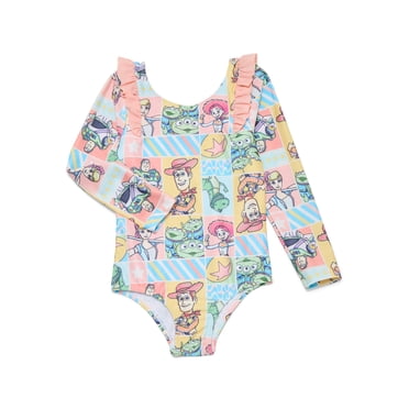 Character Toddler Girl Long- Sleeve One- Piece Swimsuit, Sizes 12M-5T