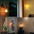 thumbnail image 5 of FSLiving Adjustable Wall Sconces with UL Plug-in Cord Bedside Reading Light E26 Bronze Base with Rotate Switch Clear Glass Wall lamp Fixture for Hallway Kitchen Island Bathroom Lighting Dimmable, 5 of 9