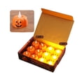 thumbnail image 7 of Ouuluon 12 Pack Halloween Tealight Candles, Cute LED Pumpkin Tea Lights Candles, Orange Fall Decor for Halloween Party Home Indoor Tabletop, 7 of 7