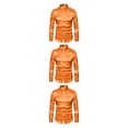 thumbnail image 2 of Sonducket Camisa transpirable para hombre Satén con mangas largas - Trabajo Boda o hogar Camisa para hombre Manga larga formal Naranja grande S Type1 NO1, 2 of 6