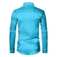 thumbnail image 6 of lcziwo Dress Shirts for Men Luxury Satin Shiny Silk Party Prom Shirt Slim Fit Long Sleeve Button Down Shirts Business Casual Outfits, 6 of 8