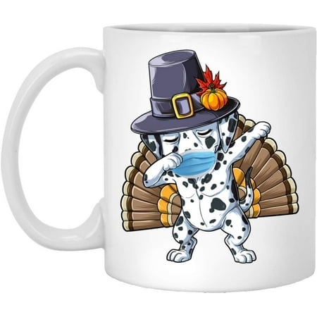 

Novelty Dabbing Dalmatian Turkey Thanksgiving Day Gifts Pilgrim Mask 2020 Coffee Mug - Merry Christmask 2020 - Christmas Gifts 11 Oz