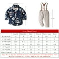 thumbnail image 3 of Toddler Gentleman Suit Baby Boy Clothes Sets Bowtie Long Sleeve Shirts and Suspenders Pants Sets 4 Pcs Dressy Outfit,12 Months-7 Years, 3 of 13