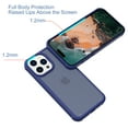 thumbnail image 3 of Compatible with iPhone 16 Pro Phone Case,Military-Grade Drop Protection,Slim Thin Shockproof Protective,Anti-Fingerprint Frosted Translucent Back Ultra Slim Rugged Phone Cover,Darkblue, 3 of 6