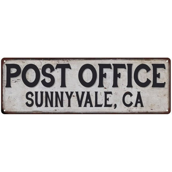 Sunnyvale, Ca Post Office Sign Vintage 6x18 206180011159