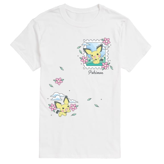 Pokémon - Floral Pastel Pichu Short Sleeve Graphic T-Shirt