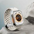 thumbnail image 6 of Sport Band Compatible with Apple Watch Band 42mm 44mm 45mm 49mm for Women Men,Magnetic Silicone Breathable Wristband Replacement Strap for iWatch Ultra 2 SE Series 9 8 7 6 5 4 3 2 1,Cream, 6 of 7