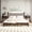 Walnut, variant on King Size Wood Platform Bed with Gourd Shaped Headboard,Retro Style Platform Bed with Wooden Slat Support,Walnut