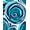 Cyan, Pattern 4, variant on ODIKA 2x3 Machine Washable Non-Slip Area Rug, Ocean Wave Tie Dye Swirl Abstract Art High Traffic Rug, Blue, 553916