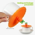 thumbnail image 6 of Homoyoyo Reliable Silicone Mug Covers Anti-Leak Protection Cute Fruits  8Pcs, 6 of 8