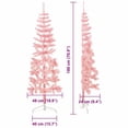 thumbnail image 2 of vidaXL Christmas Tree Slim Artificial Half with Stand, 2 of 10
