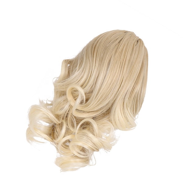 Qarigey Extensión de peluca de fibra de alta temperatura decorativa de moda reemplazo Artificial Cosplay cola de caballo postizo pelo falso Cuidado del cabello tipo 4