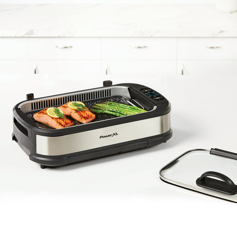 PowerXL Smokeless Grill Plus with Tempered Glass Lid and Turbo