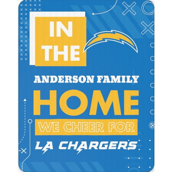 Personalized NFL Official Blanket – Custom NFL 60x80 Sherpa Fleece Throw. Adult, Teen, Tween, Unisex. Walmart Custom Weight 1.9 lb.