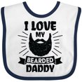 thumbnail image 3 of Inktastic I Love My Bearded Daddy for Fathers Day with Grunge Boys Baby Bib, 3 of 4