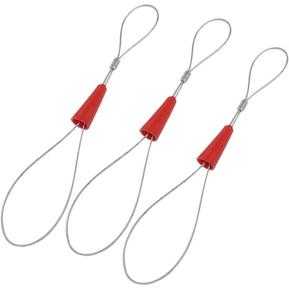 3 Pack Electrical Fish Tape Pulling Grip Wire Puller Socks Grips Fish Cable Loop Tip Fastener for Runing Wires Through Wall Cable Snake Threader