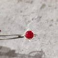 thumbnail image 4 of Ruby Ring, Solid 925 Sterling Silver, Womens Ring, Natural Ruby, July Birthstone, Christmas, Thanksgiving, Tiny Dainty Ring, CZ Ring, Handmade, Statement Jewelry, Wedding, Anniversary Gift, 4 of 9