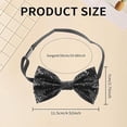 thumbnail image 2 of FacoFaco Sparkly Bow Tie for Men, Sparkling Sequin Bowtie and Adjustable Strap Buckle, Black, 2 of 6
