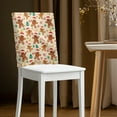 thumbnail image 2 of TSOVTHRID Christmas Gingerbread Man Print Chair Back Slipcover Dining Chair Cover Washable Chairs Back Protector Cover for Dining Room Kitchen Wedding Party Christmas Decor, Set of 4, 2 of 7