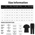 thumbnail image 2 of Women's Medical Scrub Sets 2 Pieces Yoga Stretch Plus Size Jogger Medical Wide Leg Scrub Uniforms Set Blue L, 2 of 3