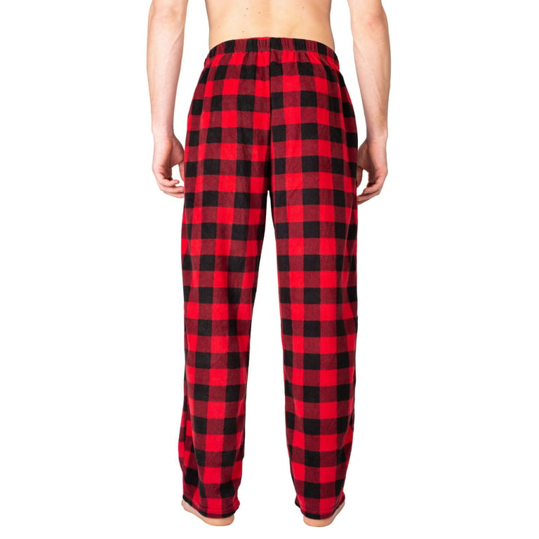 SLEEPHERO Mens Pajama Pants Fleece Pajama Pants For Men Comfortable Soft  Christmas Pajamas Plaid Pajama Bottoms Classic Buffalo Check X-Large