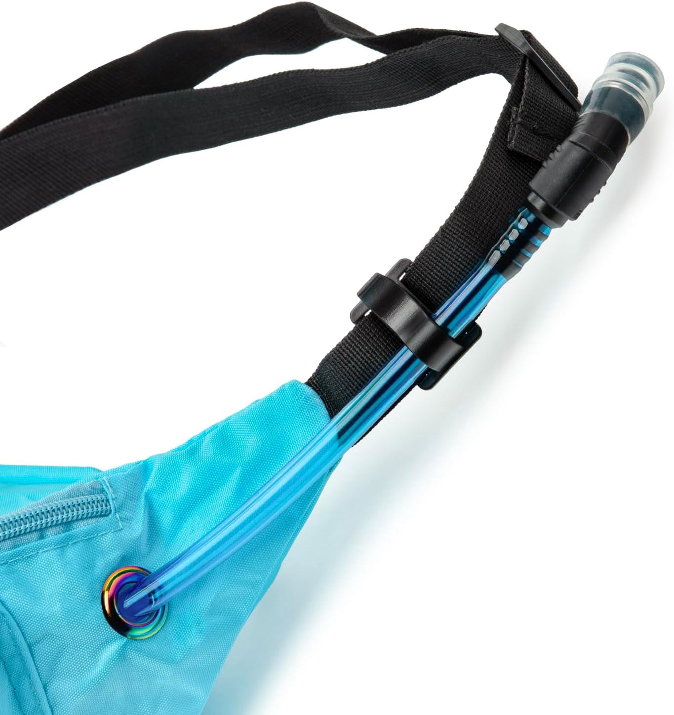Hydration Fanny Pack with Bladder, 17oz BPA-Free, Hands-Free Design, Secure Pockets, Ideal for Athletic Outdoor Activities, Travel and More - Sky Blue