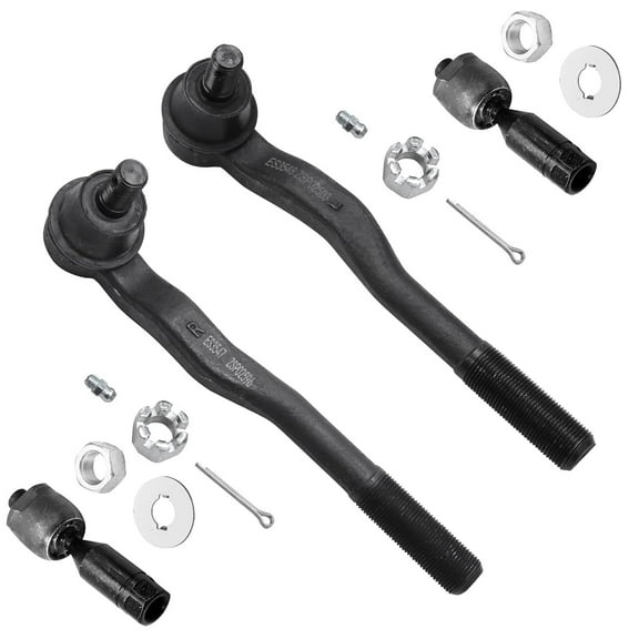 Detroit Axle - Front 4pc Tie Rods for 96-02 Toyota 4Runner, 4 Outer and Inner Tie Rod Ends 1996 1997 1998 1999 2000 2001 2002 Replacement