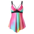 thumbnail image 3 of WILLBEST Trajes de Baño Para Mujer, Traje de Baño Con Falda, Dos Piezas, Ropa de Playa, Monokini Estampado, Talla Grande Para Mujer, Verano, 3 of 5