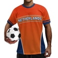 thumbnail image 3 of Mens Soccer Shirt Netherlands Raglan Tops Short Sleeve Fashion T Shirt Graphic Basic Tees Summer Crew Neck Team for Football Top Fan Casual Tops TeeL, 3 of 6