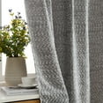 thumbnail image 3 of THD East Jacquard Slub Texture - Privacy Curtains with Back Tab Rod Pocket Lightweight Window Curtains Drapery Panels for Bedroom, Dining Room & Living Room, 2 Panels (52 x 84 Inch, Grey), 3 of 6