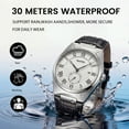 thumbnail image 4 of SKMEI Men's Casual Leather Watch Big Face Watch for Men，Fashion Business Dress Analog Quartz Waterproof Wrist Watch, 4 of 7