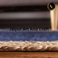thumbnail image 2 of Jaipur Art And Craft Dark Blue with Beige Border Handmade Oval Braided Reversible Jute Area Rug Rug Size - (2x3 Sq Feet), (24x36 Inches), (60x90 CM), 2 of 9