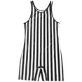 thumbnail image 5 of Haitryli Men's Wrestling Singlet Boxer Shorts Jumpsuit Round Neck Tank Bodysuit Rompers Activewear Black&White XL, 5 of 7