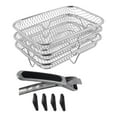 thumbnail image 2 of 3Layer Stackable Rack Set Stainless Steel Mesh Basket for Air Fryer Steamer Oven, 2 of 10