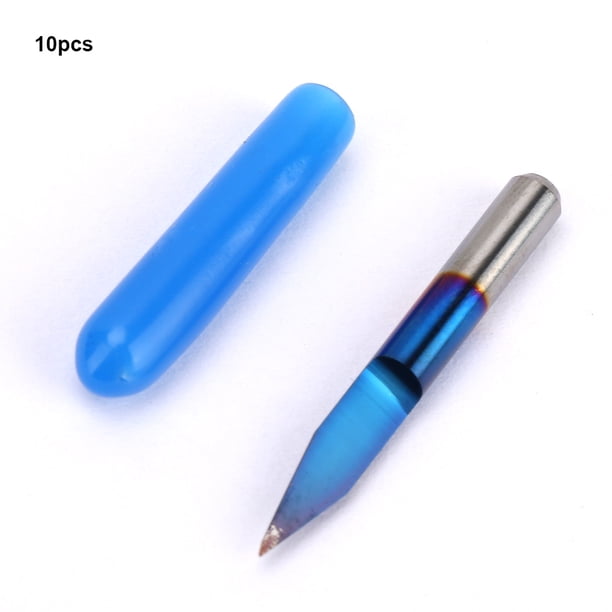 Herramienta De Enrutador CNC, Juego De Brocas De Grabado De Capa Azul De 38 Mm / 1,5 Pulgadas De Longitud Para Grabar Tablero De Plástico Acrílico MDF De Madera Dura Para YLSHRF Wood Engraving Knife