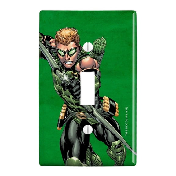 Justice League Green Arrow Character Plastic Wall Decor Toggle Light Switch Plate Cover