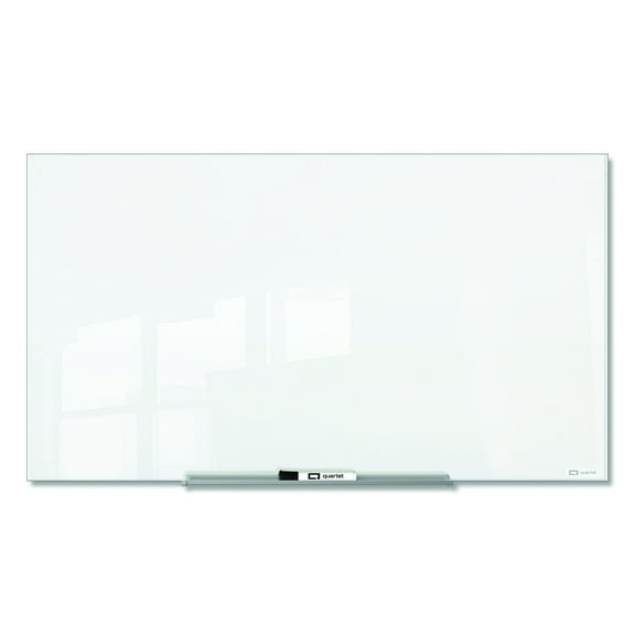 Quartet InvisaMount Magnetic Glass Dry-Erase Board 72 x 48 White Surface