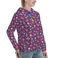 thumbnail image 6 of Lsque red Skull flower Pattern Casual Women's Hoodie,Hooded Sweatshirt with Kangaroo Pocket,Pullover Hoodie with Eye-catching Drawstrings-Small, 6 of 7